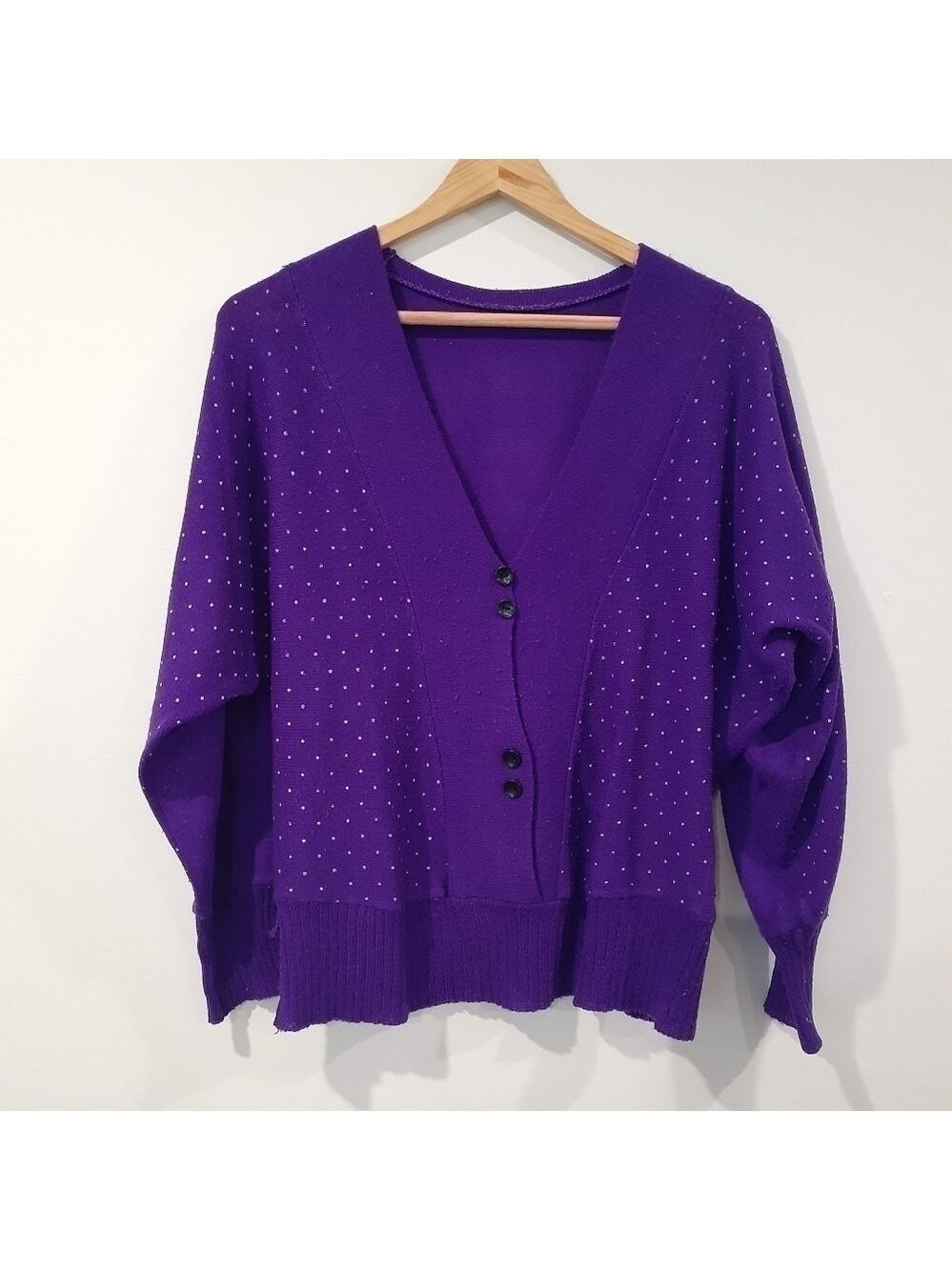 Lightweight 80's purple cardigan